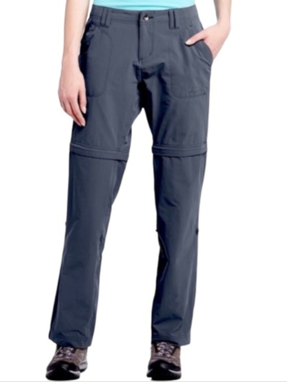 Marmot Lobo's Women's Convertible Ash Gray Outdoor Pants Hiking Camping Sz 14